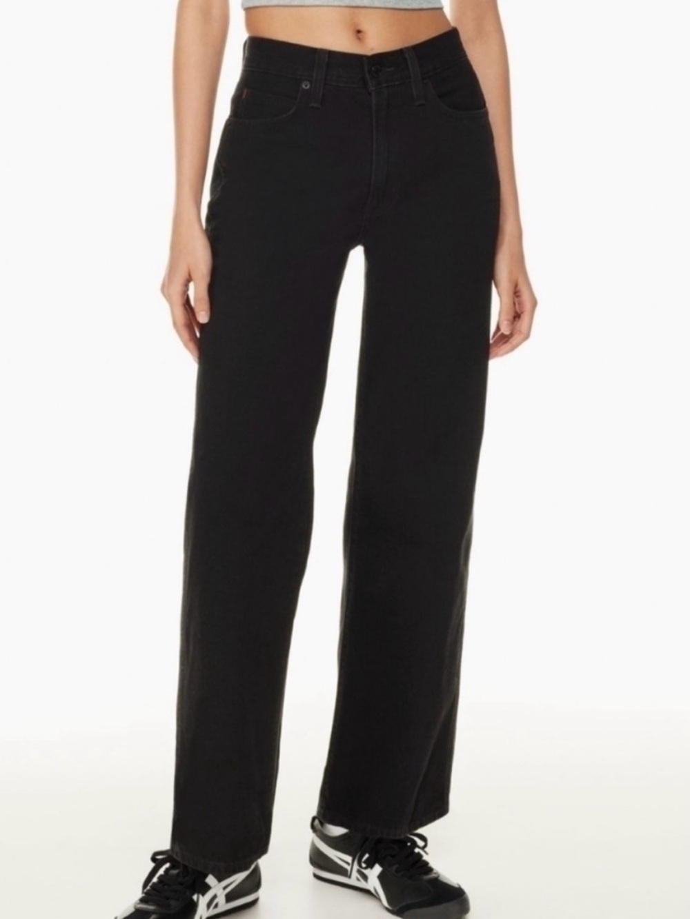 Aritzia Sunday Best Juniper 90s Loose Black Wide-Leg Jeans - Picture 2 of 13